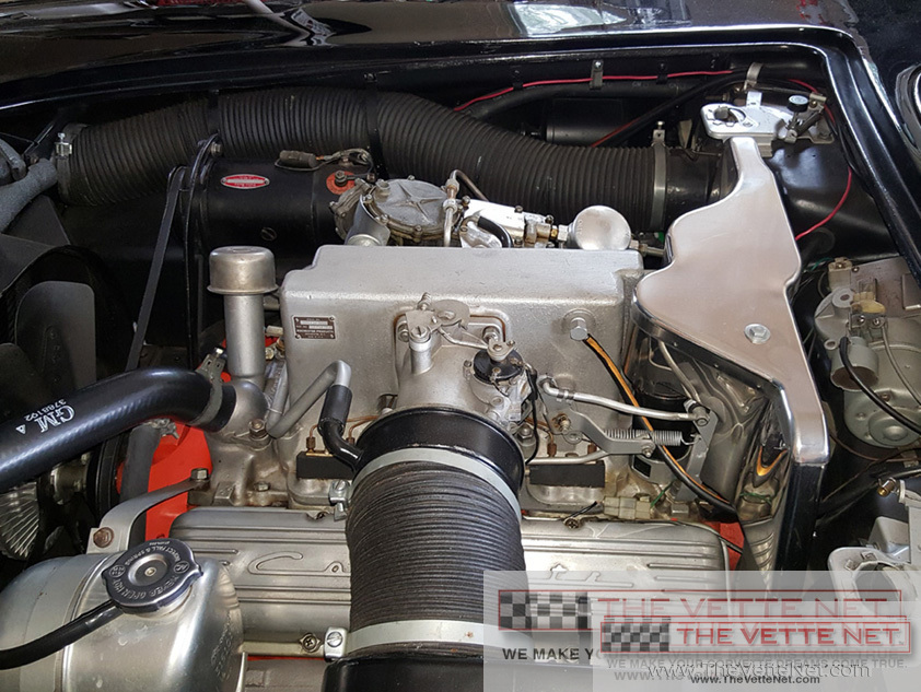 1961 Corvette Convertible Tuxedo Black with Sateen Silver Coves