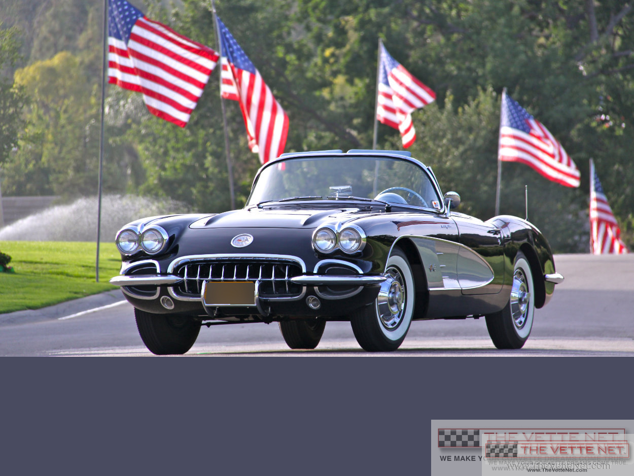 1959 Corvette Convertible Tuxedo Black & Inca Silver