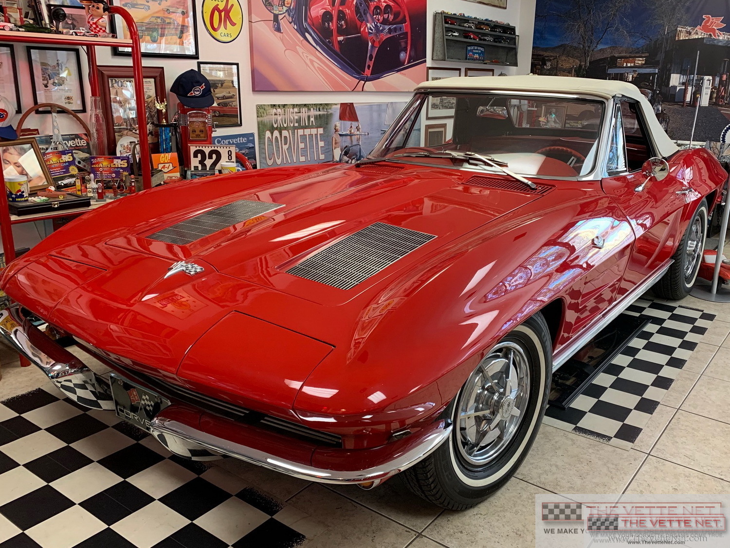 1963 Corvette Convertible Riverside Red