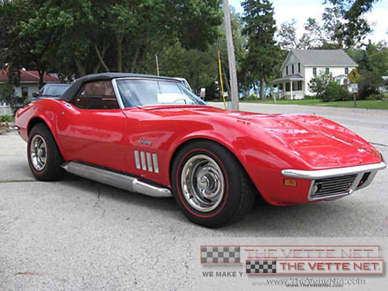 1969 Corvette Convertible Monza Red