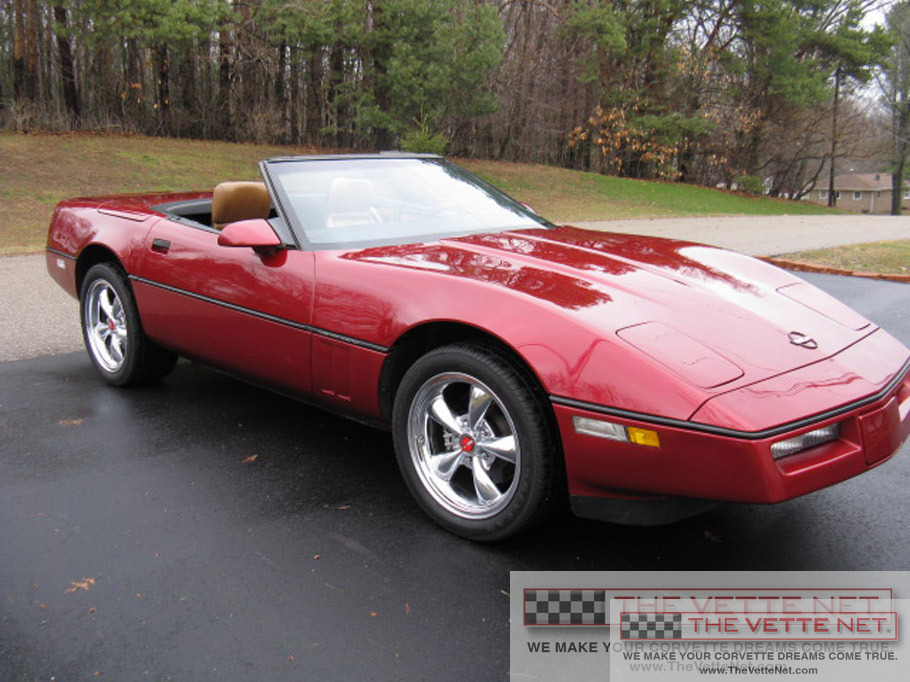 1989 Corvette Convertible Dark Red Metallic