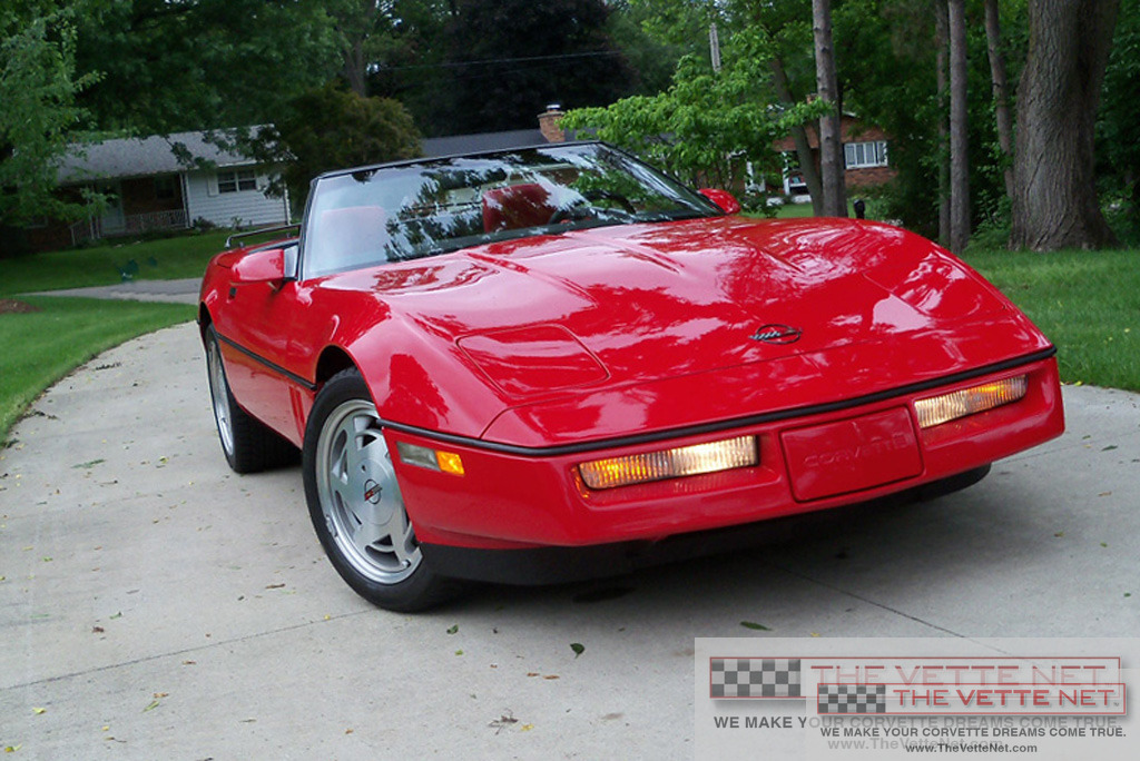 1989 Corvette Convertible Brite Red